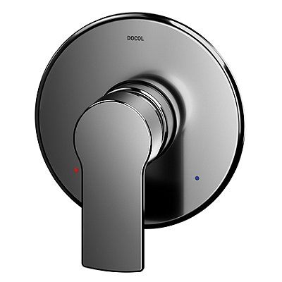 Acabamento Monocomando Para Chuveiro E Ducha Higiênica 1/2" Argon Grafite Polido - 00848348 - Docol