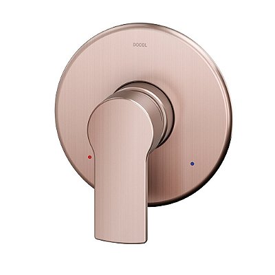 Acabamento Monocomando Para Chuveiro E Ducha Higiênica 1/2" Argon Cobre Escovado - 00848369 - Docol