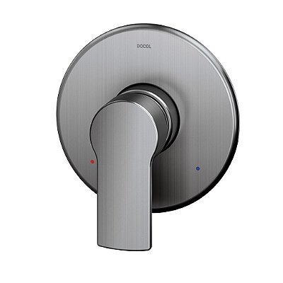 Acabamento Monocomando Para Chuveiro E Ducha Higiênica 1/2" Argon Grafite Escovado - 00848370 - Docol