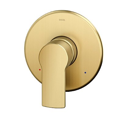 Acabamento Monocomando Para Chuveiro E Ducha Higiênica 1/2" Argon Ouro Escovado - 00848372 - Docol