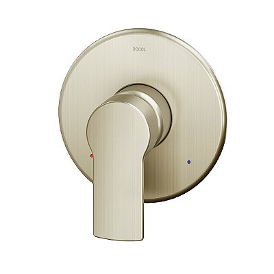 Acabamento Monocomando Para Chuveiro Baixa Pressão 1/2" Argon Níquel Escovado - 00848644 - Docol