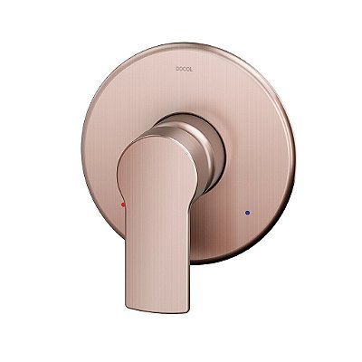 Acabamento Monocomando Para Chuveiro Baixa Pressão 1/2" Argon Cobre Escovado - 00848669 - Docol