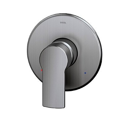 Acabamento Monocomando Para Chuveiro Baixa Pressão 1/2" Argon Grafite Escovado - 00848670 - Docol