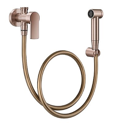 Ducha Higiênica Com Registro E Derivação 1/2" Argon Cobre Escovado - 00848869 - Docol