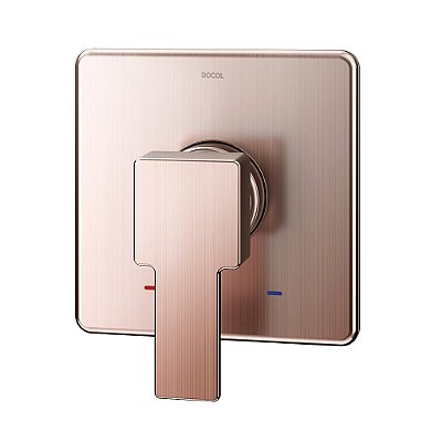 Acabamento Monocomando Para Chuveiro E Ducha Higiênica 1/2" Edge Cobre Escovado - 00849969 - Docol