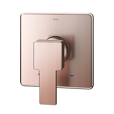 Acabamento Monocomando Para Chuveiro Baixa Pressão 3/4" Edge Cobre Polido - 00850030 - Docol
