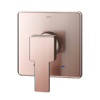 Acabamento Monocomando Para Chuveiro Baixa Pressão 3/4" Edge Cobre Escovado - 00850069 - Docol