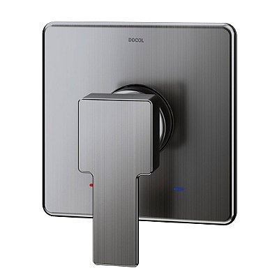 Acabamento Monocomando Para Chuveiro Baixa Pressão 3/4" Edge Grafite Escovado - 00850070 - Docol
