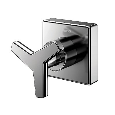 Acabamento Para Registro Base Deca 1/2", 3/4" E 1" Docol City Grafite Polido - 00877548 - Docol