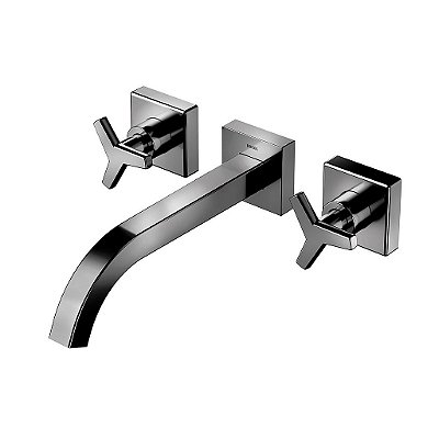 Misturador Para Banheiro De Parede Docol City Grafite Polido - 00878048 - Docol