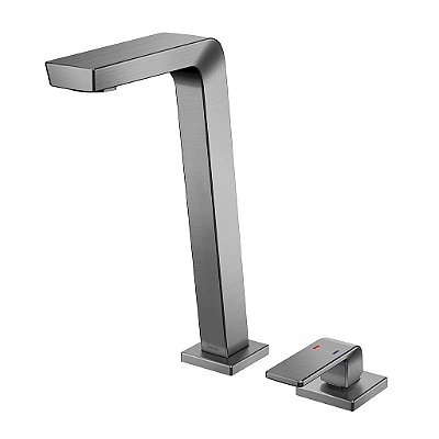 Monocomando Para Banheiro Bica Alta Vougan Grafite Escovado - 00884670 - Docol