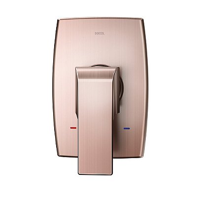 Acabamento Monocomando Para Chuveiro Baixa Pressão 3/4" Vougan Cobre Escovado - 00885669 - Docol