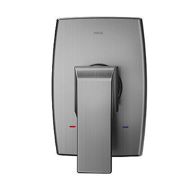 Acabamento Monocomando Para Chuveiro Baixa Pressão 3/4" Vougan Grafite Escovado - 00885670 - Docol