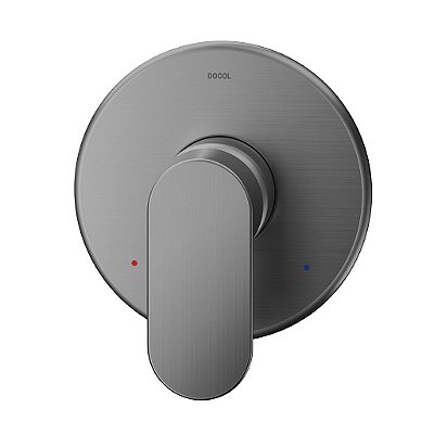 Acabamento Monocomando Para Chuveiro Baixa Pressão 3/4" Docol Kaila Grafite Escovado - 00886770 - Docol