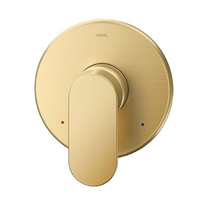 Acabamento Monocomando Para Chuveiro Baixa Pressão 3/4" Docol Kaila Ouro Escovado - 00886772 - Docol