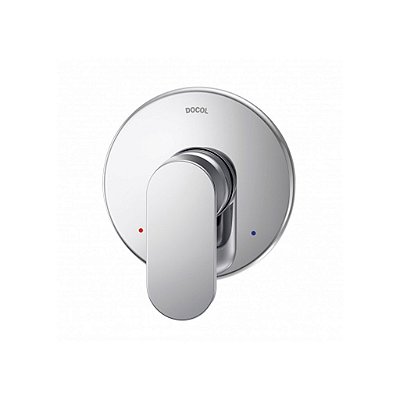 Acabamento Monocomando Para Chuveiro E Ducha Higiênica Alta Pressão 1/2" Docol Kaila - 00886806 - Docol