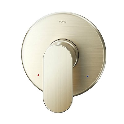 Acabamento Monocomando Para Chuveiro E Ducha Higiênica 1/2" Docol Kaila Níquel Escovado - 00886844 - Docol