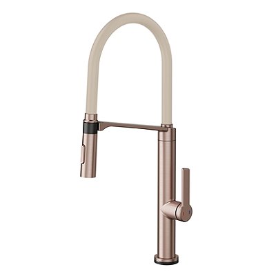 Monocomando Doc Tech Cobre Escovado Com Mangueira Na Cor Areia - 009073Bq - Docol