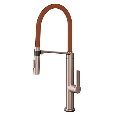 Monocomando Doc Tech Cobre Escovado Com Mangueira Na Cor Corten - 009073Bx - Docol