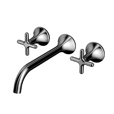 Misturador Para Banheiro De Parede 230 Liss Grafite Polido - 00922748 - Docol