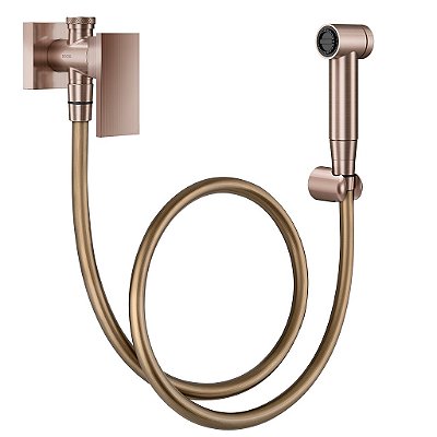 Ducha Higiênica Com Registro E Derivação New Edge Cobre Escovado - 00925669 - Docol
