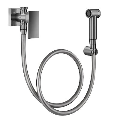 Ducha Higiênica Com Registro E Derivação New Edge Grafite Escovado - 00925670 - Docol