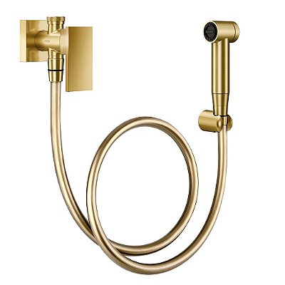 Ducha Higiênica Com Registro E Derivação New Edge Ouro Escovado - 00925672 - Docol