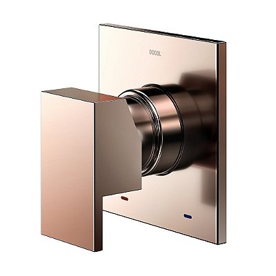 Acabamento Monocomando Para Chuveiro E Ducha Higiênica 1/2" New Edge/Minima Cobre Polido - 00926030 - Docol