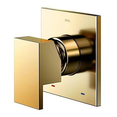 Acabamento Monocomando Para Chuveiro E Ducha Higiênica 1/2'' New Edge/Minima Ouro Polido - 00926043 - Docol