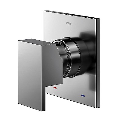 Acabamento Monocomando Para Chuveiro E Ducha Higiênica 1/2" New Edge/Minima Grafite Polido - 00926048 - Docol