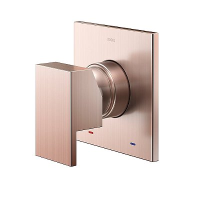 Acabamento Monocomando Para Chuveiro E Ducha Higiênica 1/2" New Edge/Minima Cobre Escovado - 00926069 - Docol