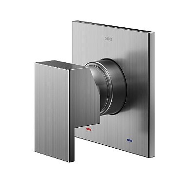 Acabamento Monocomando Para Chuveiro E Ducha Higiênica 1/2" New Edge/Minima Grafite Escovado - 00926070 - Docol