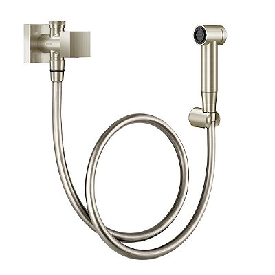 Ducha Higiênica Com Registro E Derivação Minima Níquel Escovado - 00931044 - Docol