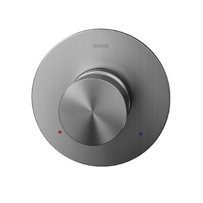 Acabamento Monocomando Para Chuveiro 3/4" Alta Vazão Mix&Match Grafite Escovado - 00931370 - Docol