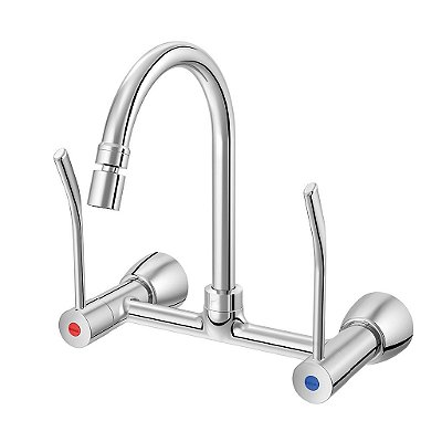 Misturador Para Cozinha De Parede Com Alavanca Bica Móvel Benefit - 00947206 - Docol