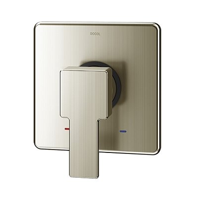 Acabamento Monocomando Para Chuveiro E Ducha Higiênica Base De Edge Níquel Escovado - 01003244 - Docol