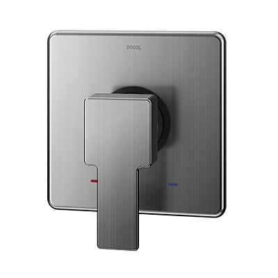 Acabamento Monocomando Para Chuveiro E Ducha Higiênica Base De Edge Grafite Escovado - 01003270 - Docol