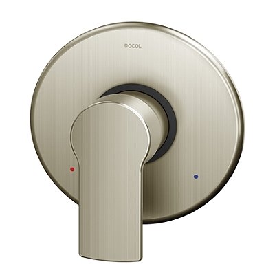Acabamento Monocomando Para Chuveiro E Ducha Higiênica De Argon Níquel Escovado - 01003344 - Docol