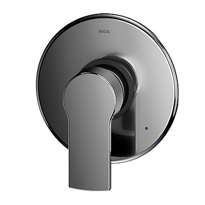 Acabamento Monocomando Para Chuveiro E Ducha Higiênica De Argon Grafite Polido - 01003348 - Docol