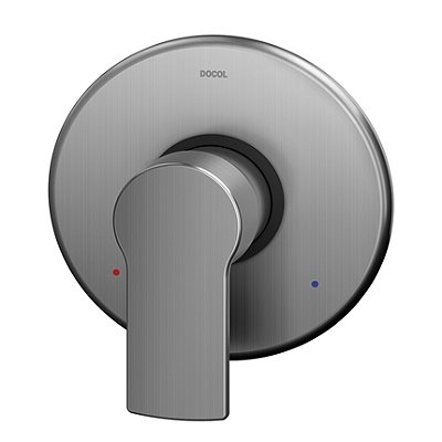 Acabamento Monocomando Para Chuveiro E Ducha Higiênica De Argon Grafite Escovado - 01003370 - Docol