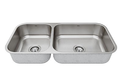 Cuba Dupla Para Cozinha Cd-34 0.7 Escovada Lisa 4.5 70X40X17 - 1017416 - Mekal