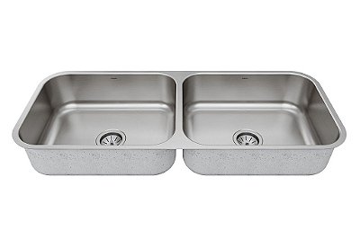 Cuba Dupla Para Cozinha Cd-50/34 0.8 Escovada Lisa 4.5 86X40X20/17 - 1017816 - Mekal