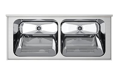 Tampo Lavanderia Com Área Rebaixada, Tanque E Cuba Molho 0.8 Polida Bk 3.5 120X60X23 - 1032904 - Mekal