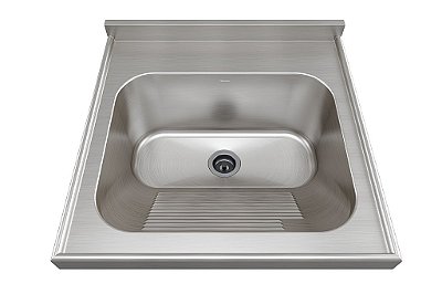 Tanque Para Lavanderia Ct-50  0.8 Escovada Bk 3.5 60X60X23 - 1071116 - Mekal