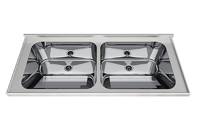 Tampo Lavanderia Com Área Rebaixada E Tanque Duplo Tl Ct-60 1.0 Polida Bk 3.5 70X60X28 - 1072204 - Mekal