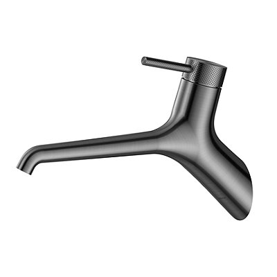 Torneira De Parede Para Lavatório Mantis Grafite Grid Escovado - 012150Ay - Docol