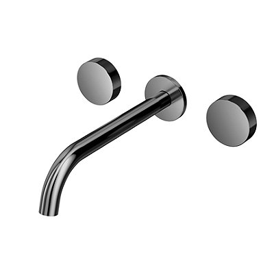 Misturador De Parede Mix&Match Com Bica 230 Grafite Polido - 01251348 - Docol