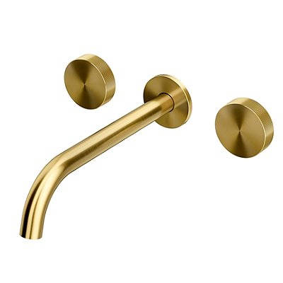 Misturador De Parede Mix&Match Com Bica 230 Ouro Escovado - 01251372 - Docol