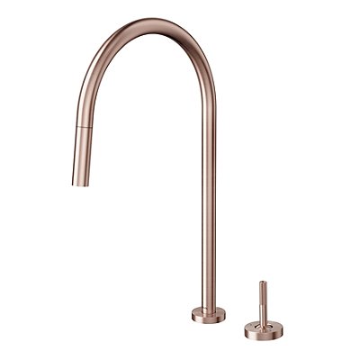 Misturador Joystick Cozinha De Mesa Com Ducha Retrátil Mix&Match Cobre Escovado - 01546269 - Docol