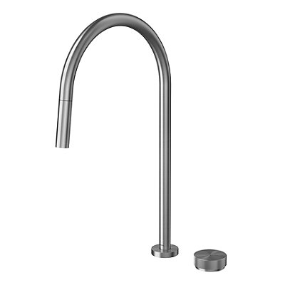 Torneira Para Cozinha De Mesa Com Ducha Retrátil Mix&Match Grafite Escovado - 01546770 - Docol